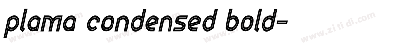 plama condensed bold字体转换